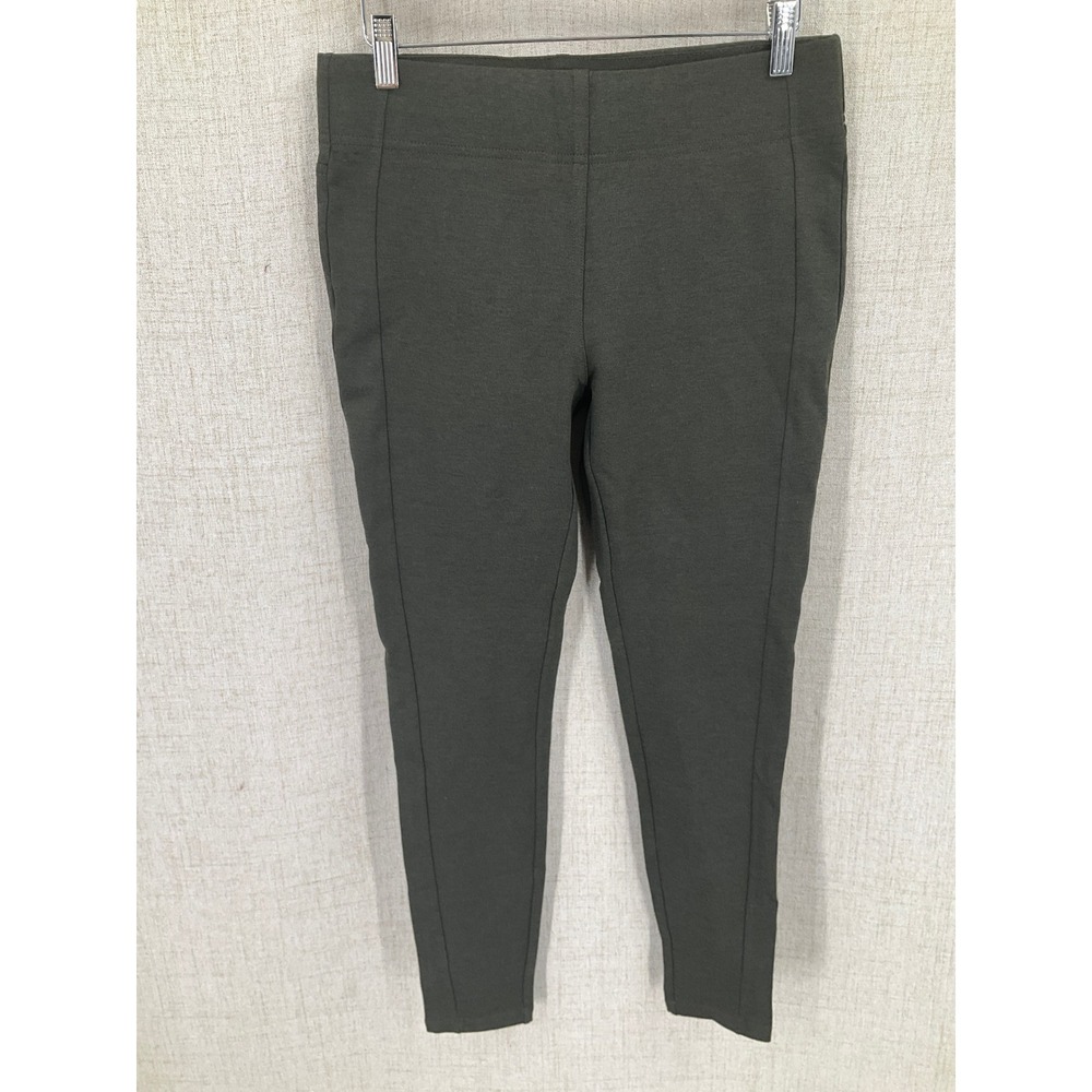 Loft Ponte Leggings Womens Medium Olive Green Minimalist Slim Pants NEW
